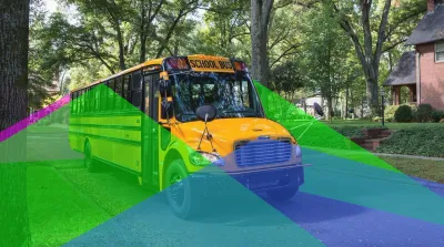School bus Eagle View 360 camera coverage diagram