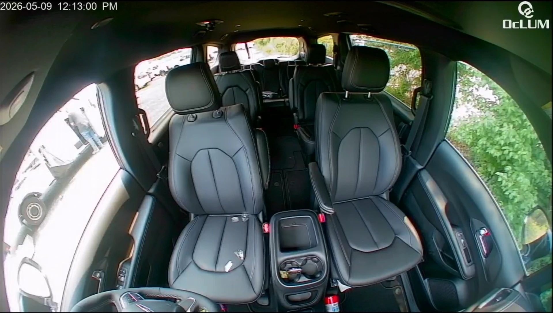 Wide driver and front passenger-area camera view