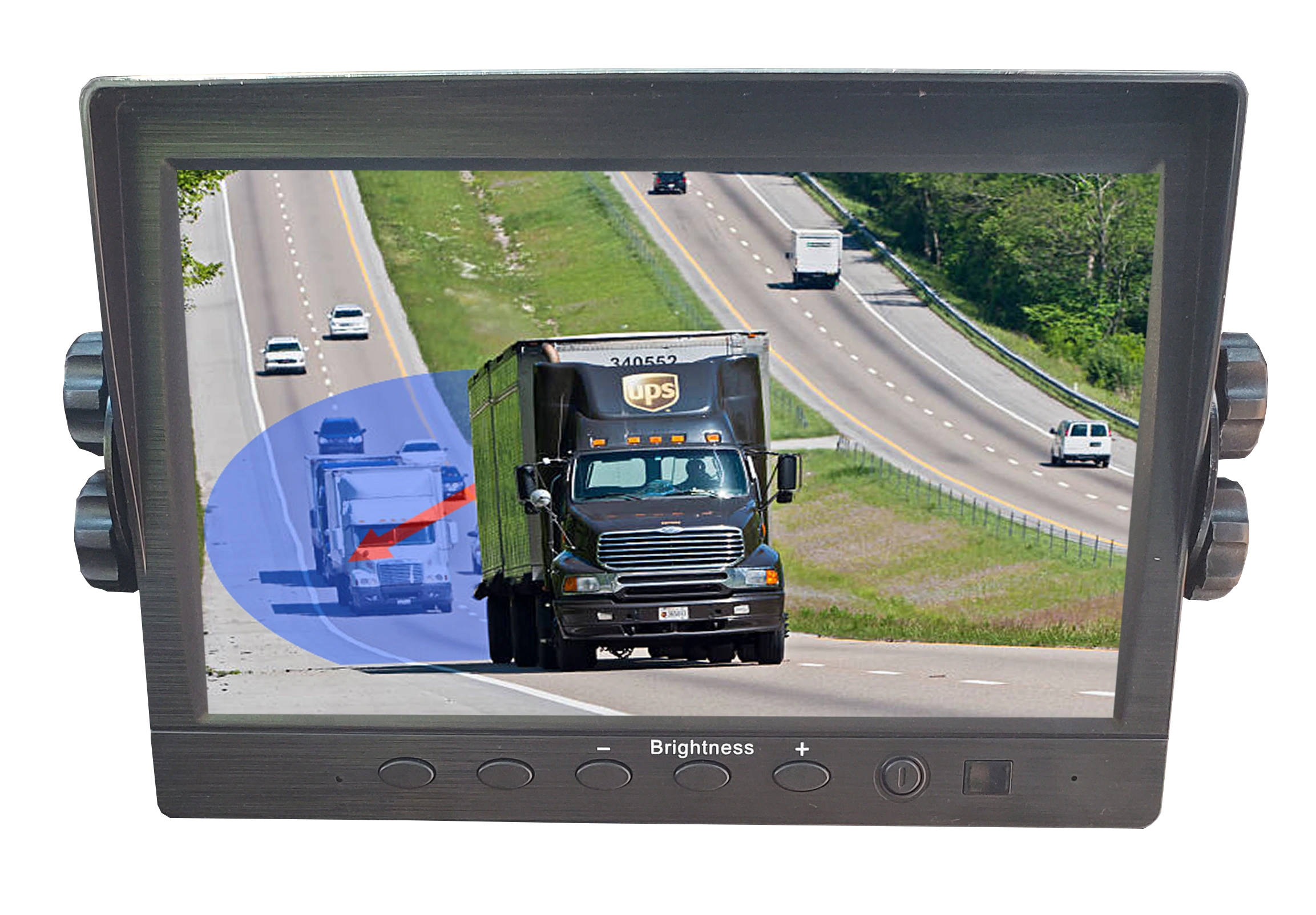 Large vehicle backup camera display system