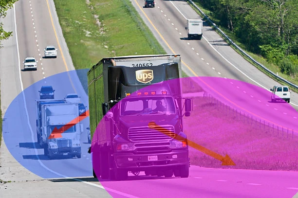 Commercial truck side and exterior camera coverage