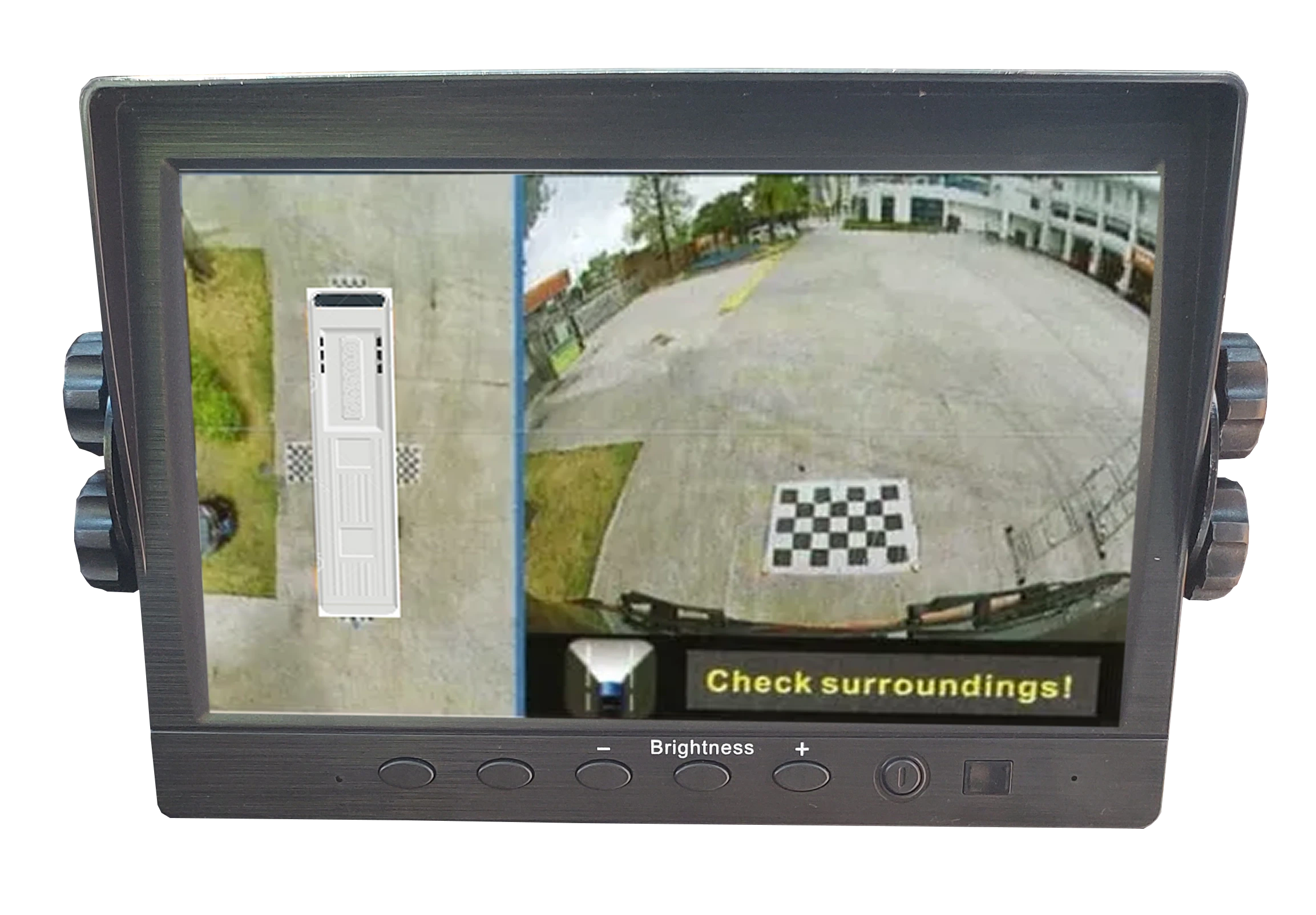 Split-screen vehicle camera display