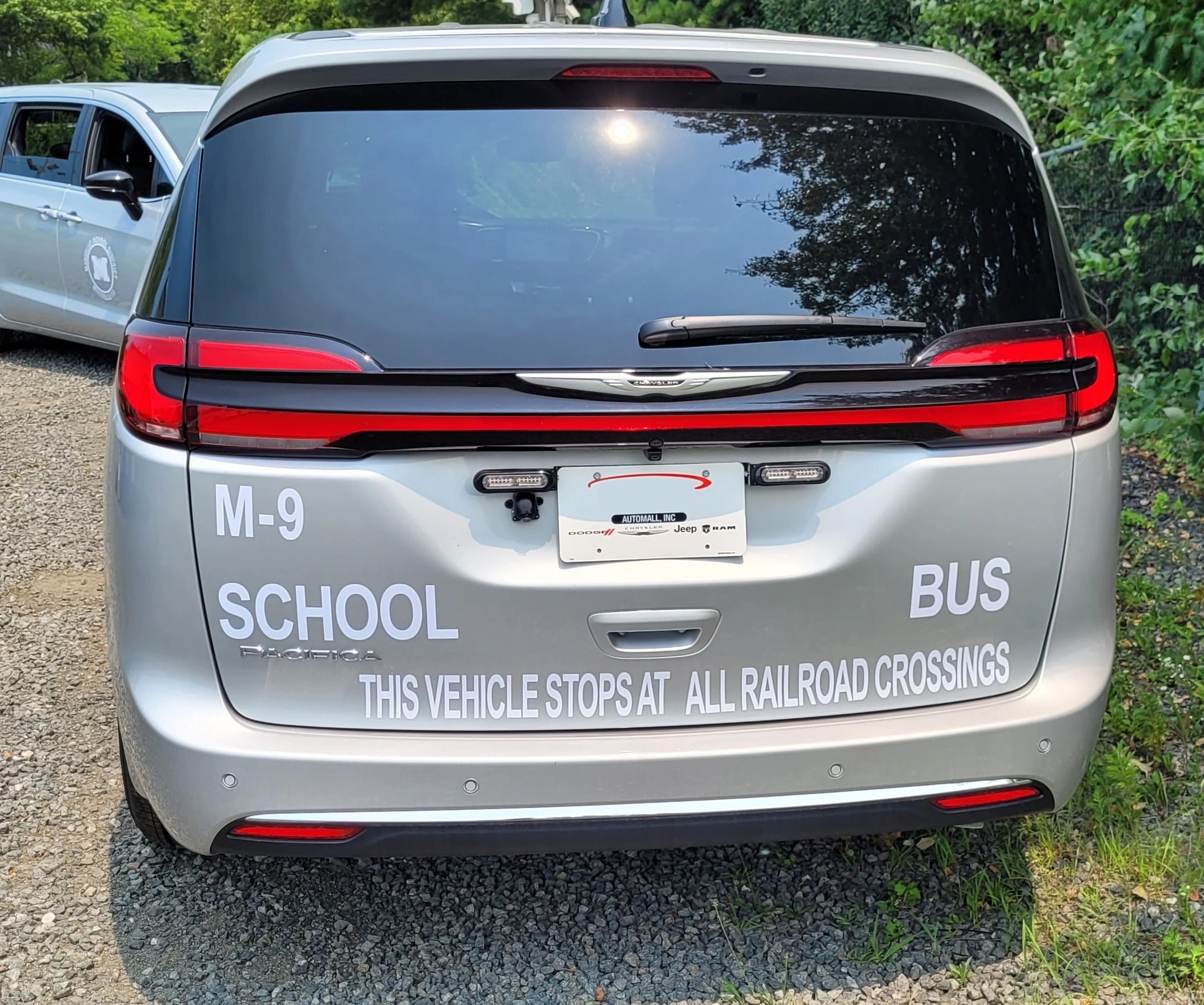 Lettering and identification on an S2 school vehicle