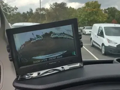 Camera monitor on a vehicle