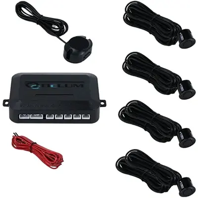 Object sensor controller with four sensor harnesses and speaker