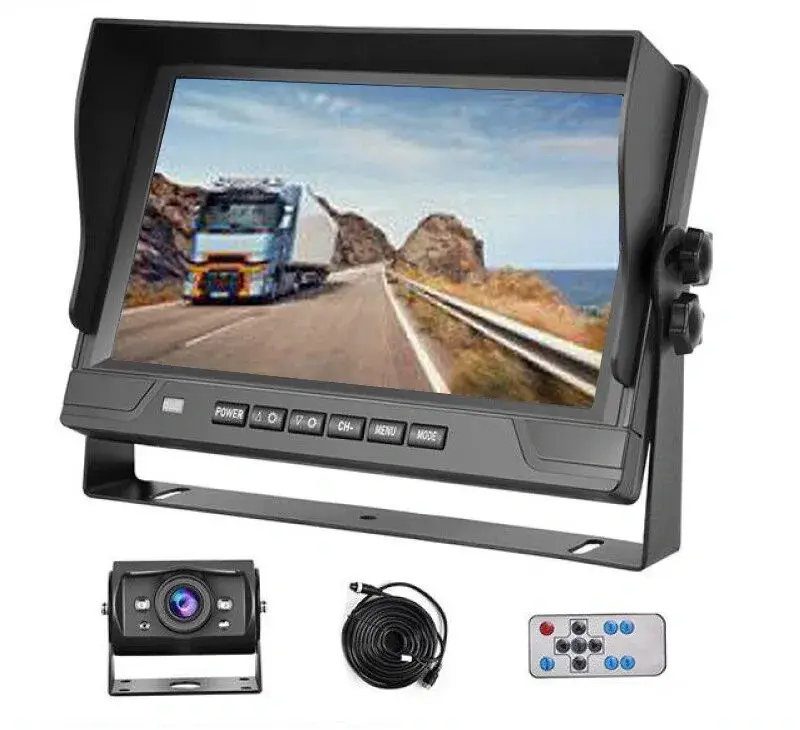 Backup display camera cable and remote control