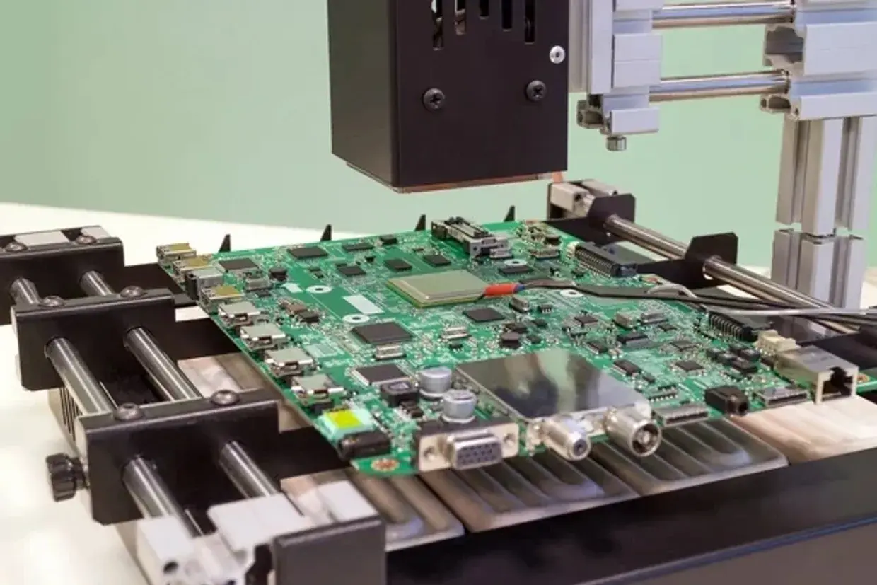 Mobile DVR electronics undergoing component inspection
