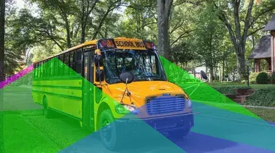 School bus side and stop-arm camera coverage diagram