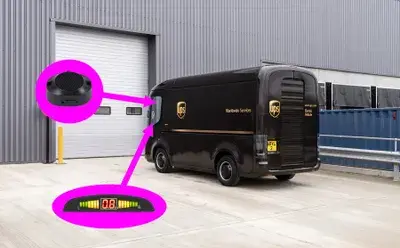 Cargo van close-range object detection coverage
